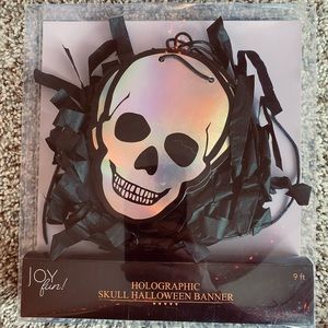 Holographic Skull Banner Brand New